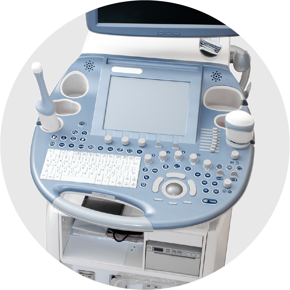 Ultrasound Machine with Mechanical Buttons